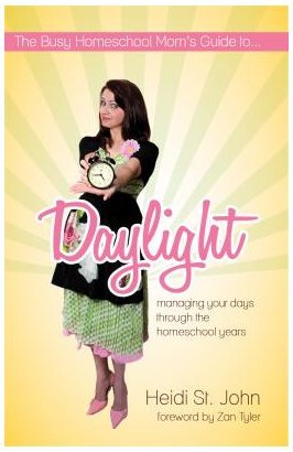 book with a mom on the cover holding a clock
